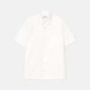 Nanushka Adam - Short Sleeve Poplin Shirt - White -Nanushka Wear Shop NM23CRTP00200 ADAM WHITE LIGHT POPLIN