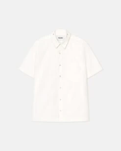 Nanushka Adam - Short Sleeve Poplin Shirt - White