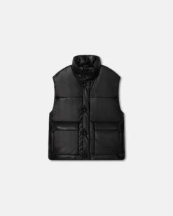 Nanushka Jovan - Okobor™ Alt-Leather Gilet - Black 9 Nanushka Jovan - Okobor™ Alt-Leather Gilet - Black -Nanushka Wear Shop NM23CRTP00299JOVAN BLACK OKOBOR 1