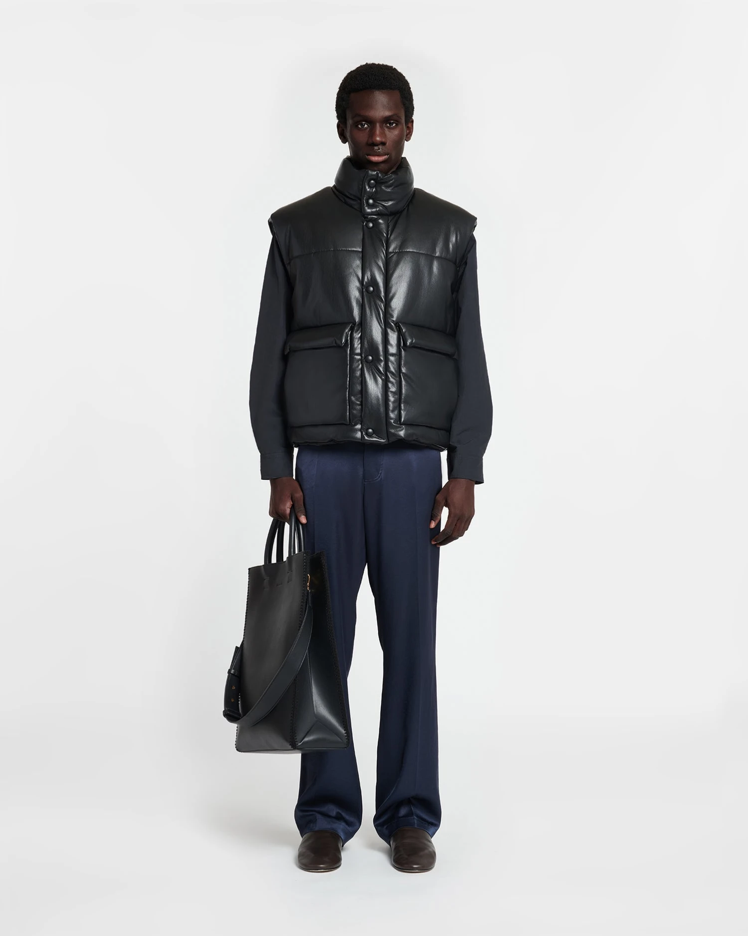 Nanushka Jovan - Okobor™ Alt-Leather Gilet - Black 4 Nanushka Jovan - Okobor™ Alt-Leather Gilet - Black - Image 2