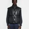 Nanushka Jovan - Okobor™ Alt-Leather Gilet - Black -Nanushka Wear Shop NM23CRTP00299 JOVAN BLACK OKOBOR 03