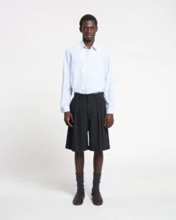 Nanushka Kaleb - Striped Cotton Shirt - White Blue