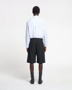 Nanushka Kaleb - Striped Cotton Shirt - White Blue -Nanushka Wear Shop NM23RSSH01151KALEB WHITE BLUE STRIPESHIRTING FULL BODY CROPPED 02 193a2d7f 1fa6 4578 809d 353d79feb448