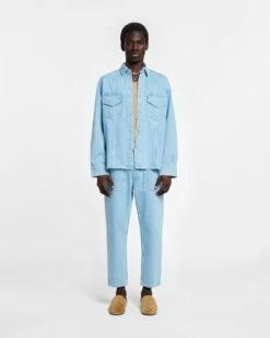 Nanushka Tristo - Patch Pocket Denim Overshirt - Eco Light Wash -Nanushka Wear Shop NM23RSSH02152 TRISTO ECO LIGHT WASH DENIM 01