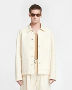 Nanushka Saon - Structured Twill Jacket - Creme