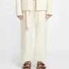 Nanushka Ferre - Belted Structured Twill Pants - Creme -Nanushka Wear Shop NM23SSPA00624 FERRE CREME STRUCTUREDTWILL 03