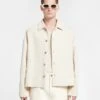 Nanushka Miller - Embroidered Washed Canvas Jacket - Natural -Nanushka Wear Shop NM24RSOW00772 MILLER NATURAL EMBROIDEREDWASHEDCANVAS 03