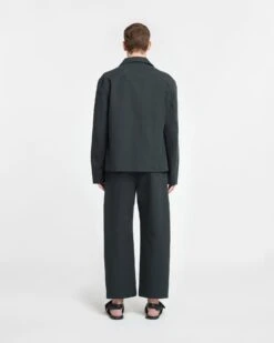 Nanushka Saon - Structured Twill Jacket - Anthracite -Nanushka Wear Shop NM24RSOW00997 SAON ANTHRACITE STRUCTUREDTWILL 02