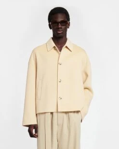 Nanushka Marcin - Double Wool And Silk Blend Jacket - Creme