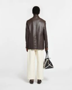 Nanushka Danick - Regenerated Leather Jacket - Coffee Bean 8 Nanushka Danick - Regenerated Leather Jacket - Coffee Bean -Nanushka Wear Shop NM24RSOW02478 DANICK COFFEEBEAN REGENERATEDLEATHER 02