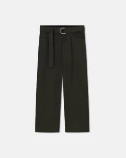Nanushka Ferre - Belted Structured Twill Pants - Anthracite -Nanushka Wear Shop NM24RSPA00797FERRE ANTHRACITE STRUCTUREDTWILL
