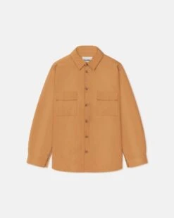 Nanushka Jari - Tech Poplin Shirt - Biscuit -Nanushka Wear Shop NM24RSSH00774JARI BISCUIT TECHPOPLIN 1