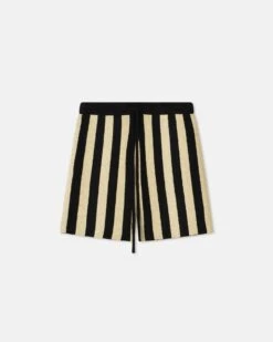 Nanushka Walter - Striped Terry-Knit Shorts - Pale Yellow/Black -Nanushka Wear Shop NM24RSSH02399ZIKO BLACK PALEYELLOW TERRYKNITSTRIPE 39f3ee93 5b3b 4d2a 9fff 8216ea24e7fe