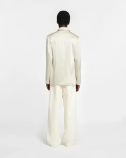 Nanushka Jondar - Slip Satin Shirt - Porcelain -Nanushka Wear Shop NM24RSSH02571 JONDAR PORCELAIN SLIPSATIN 02