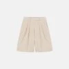 Nanushka Carsten - Washed Canvas Shorts - Natural 1 Nanushka Carsten - Washed Canvas Shorts - Natural -Nanushka Wear Shop NM24RSST00272 CARSTEN NATURAL WASHED CANVAS