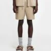 Nanushka Doxxi - Okobor™ Alt-Leather Shorts - Ashy Taupe