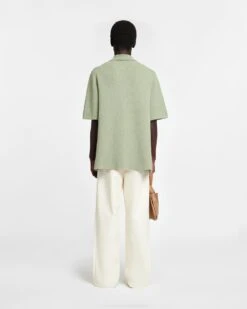 Nanushka Ziko - Terry-Knit Shirt - Faded Sage -Nanushka Wear Shop NM24RSST00879 WALTER FADEDSAGE TERRYKNIT 02