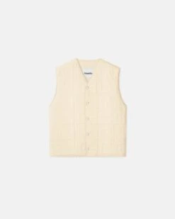 Nanushka Tymen - Quilted Tech Poplin Vest - Creme -Nanushka Wear Shop NM24RSTP00674TYMEN CREME QUILTEDTECHPOPLIN 1