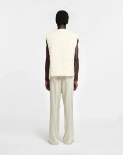 Nanushka Tymen - Quilted Tech Poplin Vest - Creme -Nanushka Wear Shop NM24RSTP00674 TYMEN CREME QUILTEDTECHPOPLIN 02