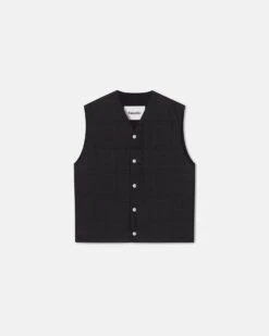 Nanushka Tymen - Quilted Tech Poplin Vest - Off Black -Nanushka Wear Shop NM24RSTP00699TYMEN OFFBLACK QUILTEDTECHPOPLIN 1