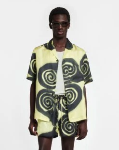 Nanushka Bodil - Printed Silk-Twill Shirt - Spiral Spray