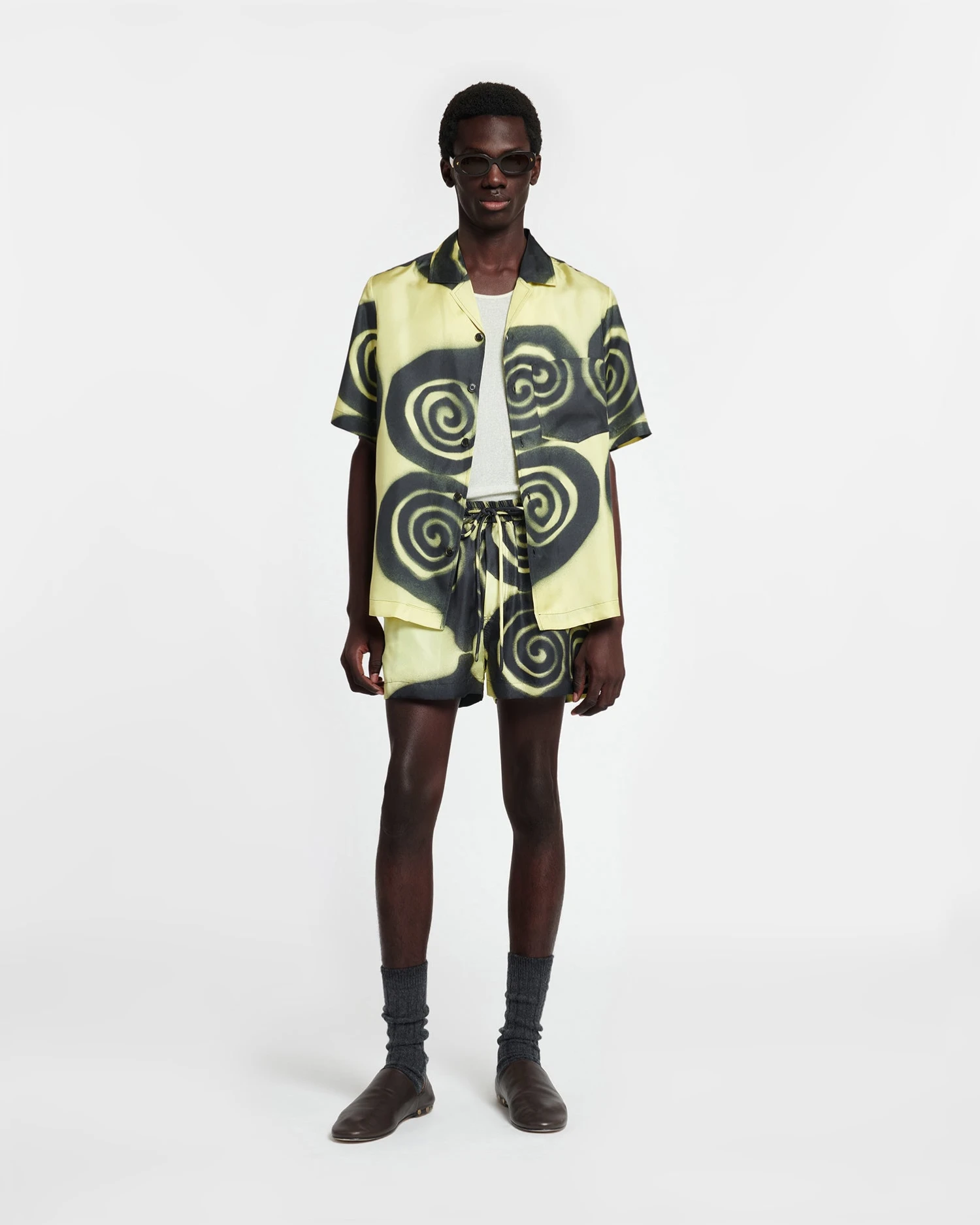 Nanushka Amil - Printed Silk-Twill Shorts - Spiral Spray 4 Nanushka Amil - Printed Silk-Twill Shorts - Spiral Spray - Image 2