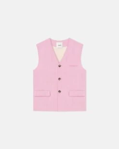 Nanushka Semme - Silk Viscose Tweed Vest - Orchid 11 Nanushka Semme - Silk Viscose Tweed Vest - Orchid -Nanushka Wear Shop NM24SSWA00132 SEMME ORCHID SILK VISCOSE TWEED