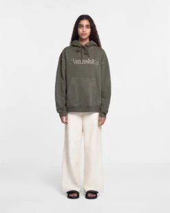 Nanushka Ever - Organically Grown Cotton-Fleece Hoodie - Asphalt -Nanushka Wear Shop NU23PFSW00695 EVER ASPHALT ORGANIC BRUSHED BACK FLEECE 1