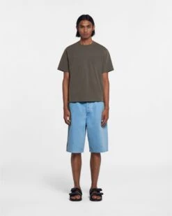 Nanushka Reece - Organically Grown Cotton T-Shirt - Asphalt -Nanushka Wear Shop NU23PFTP02295 REECE WORDMARK ASPHALT ORGANIC JERSEY SYMBOL 1