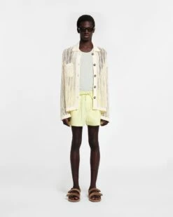 Nanushka Jiske - Crochet Shirt - Creme -Nanushka Wear Shop NU24BCSH02171 JISKE CREME PAPERCROCHET 01 31b074ab 786a 452b 8823 ea382d36851c