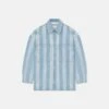 Nanushka Beaux - Striped Denim Long-Sleeve Shirt - Eco Light Wash