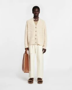 Nanushka Laran - Cashmere-Blend Cardigan - Creme 13 Nanushka Laran - Cashmere-Blend Cardigan - Creme -Nanushka Wear Shop NU24RSSW00771 LARAN CREME CASHMEREBLEND 01 B