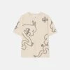 Nanushka Reece - Cotton T-shirt - Creme-Black Dragon Embroidery 1 Nanushka Reece - Cotton T-shirt - Creme-Black Dragon Embroidery -Nanushka Wear Shop NU24SSTP05271REECE CREME BLACKDRAGONEMBROIDERY COTTONJERSEY