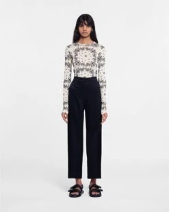 Nanushka Marfa - Wide Leg Satin Pants - Black -Nanushka Wear Shop NW20CRPA03699 MARFA BLACK SLIP SATIN 1