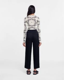 Nanushka Marfa - Wide Leg Satin Pants - Black -Nanushka Wear Shop NW20CRPA03699 MARFA BLACK SLIP SATIN 2