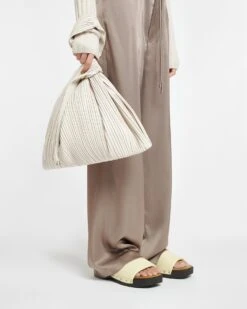 Nanushka Jen - Large Pleated Vegan Leather Clutch - White 15 Nanushka Jen - Large Pleated Vegan Leather Clutch - White -Nanushka Wear Shop NW21RSBG04271 JENLARGE OFFWHITE PLEATEDALT LEATHER