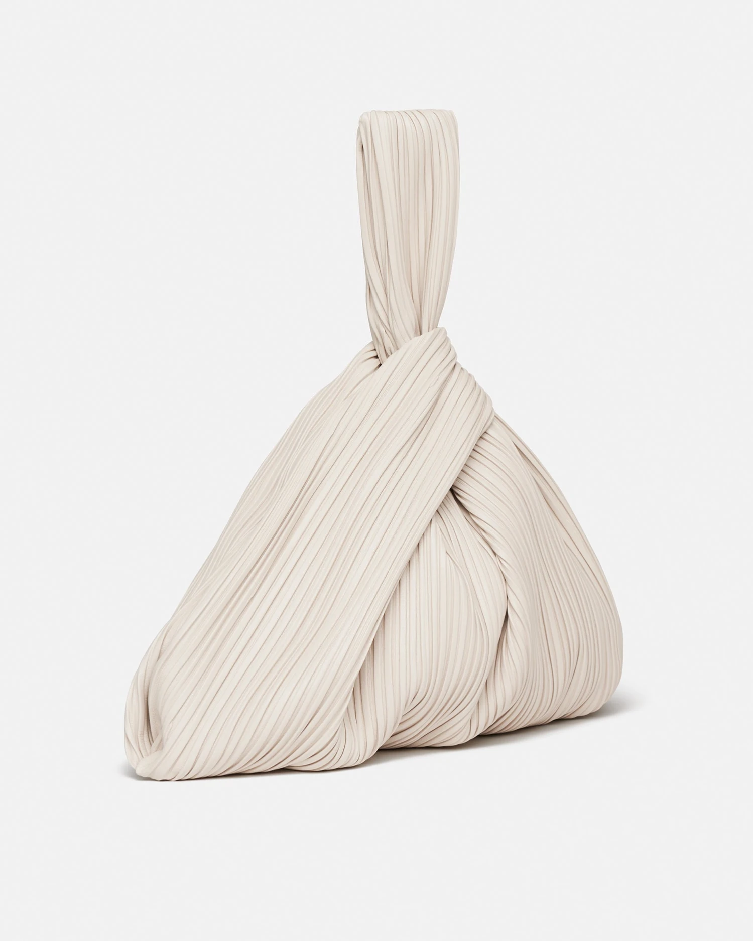 Nanushka Jen - Large Pleated Vegan Leather Clutch - White 7 Nanushka Jen - Large Pleated Vegan Leather Clutch - White - Image 5