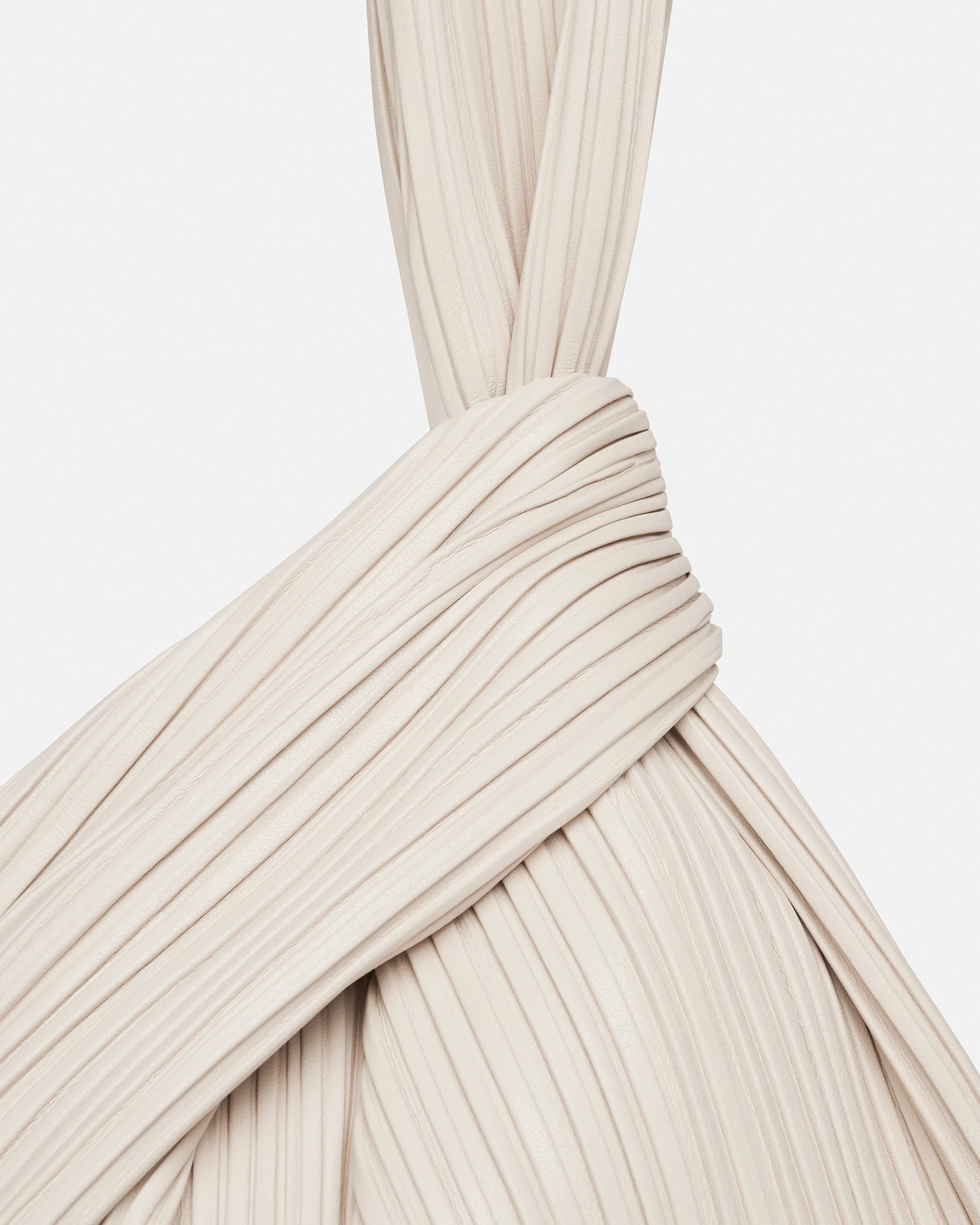 Nanushka Jen - Large Pleated Vegan Leather Clutch - White 4 Nanushka Jen - Large Pleated Vegan Leather Clutch - White - Image 2