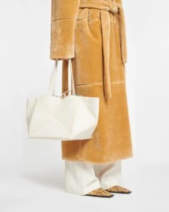 Nanushka The Origami Tote - Alt-Nappa Crochet Tote - Off White/Creme 15 Nanushka The Origami Tote - Alt-Nappa Crochet Tote - Off White/Creme -Nanushka Wear Shop NW23CRBG00871 THEORIGAMITOTE OFFWHITE CREME ALT NAPPAPW