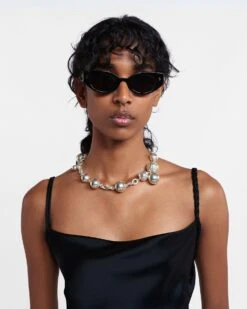 Nanushka Azalea - Bio-Plastic Cat-Eye Sunglasses - Black -Nanushka Wear Shop NW23CRSG00399 AZALEA BLACK BIO PLASTIC 06