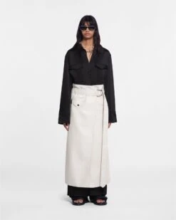 Nanushka Mariella - Regenerated Leather Biker Coat - Crayon -Nanushka Wear Shop NW23FWOW01571 MARIELLA CRAYON REGENERATED LEATHER 4