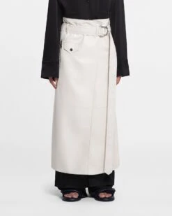 Nanushka Mariella - Regenerated Leather Biker Coat - Crayon -Nanushka Wear Shop NW23FWOW01571 MARIELLA CRAYON REGENERATED LEATHER 5