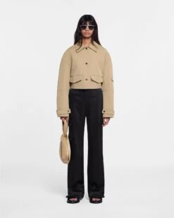 Nanushka Cais - Slip Satin Cargo Pants - Black