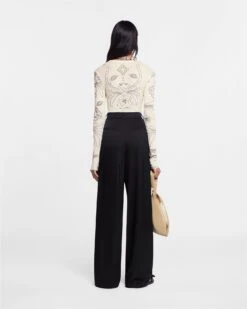 Nanushka Lynda - Pleated Slip Satin Pants - Black 8 Nanushka Lynda - Pleated Slip Satin Pants - Black -Nanushka Wear Shop NW23FWPA01099 LYNDA BLACK SLIP SATIN 2