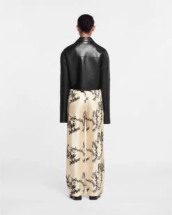 Nanushka Holleen - Cropped Okobor™ Alt-Leather Shirt - Black -Nanushka Wear Shop NW23FWSH00599 HOLLEEN BLACK OKOBOR 2