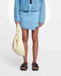 Nanushka Casna - Denim Mini Wrap Skirt - Eco Light Wash