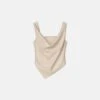 Nanushka Petra - Sleeveless Draped Okobor™ Top - Creme