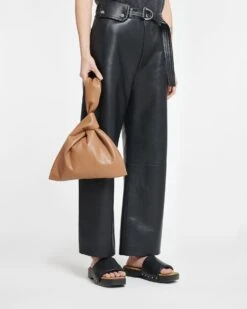 Nanushka Jen - Okobor™ Alt-Leather Clutch - Brown -Nanushka Wear Shop NW24RSBG03076 JEN BROWN ALT LEATHER