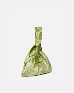 Nanushka Jen - Crushed Velvet Clutch - Sage 12 Nanushka Jen - Crushed Velvet Clutch - Sage -Nanushka Wear Shop NW24RSBG03963 JEN SAGE CRUSHEDVELVET 02