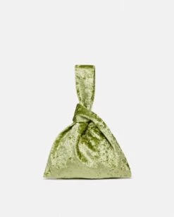 Nanushka Jen - Crushed Velvet Clutch - Sage 13 Nanushka Jen - Crushed Velvet Clutch - Sage -Nanushka Wear Shop NW24RSBG03963 JEN SAGE CRUSHEDVELVET 03